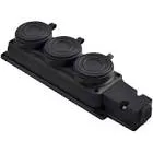 TEB 800-400-008 Колодка каучукова чорна 3-а 16А 250V/14/84
