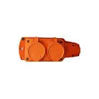 TEB 800-401-007 Колодка каучукова помаранчева 2-а 16А 250V/18/108