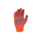 Рукавиці з ПВХ вкрап. трикот. 10" FORA помаранчеві, Doloni